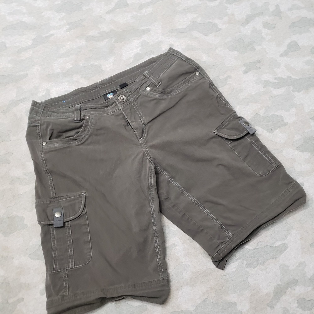 Kuhl Shorts Womens 10 Gray Cargo Pockets Outdoors Hiking Travel - Picture 2 of 11